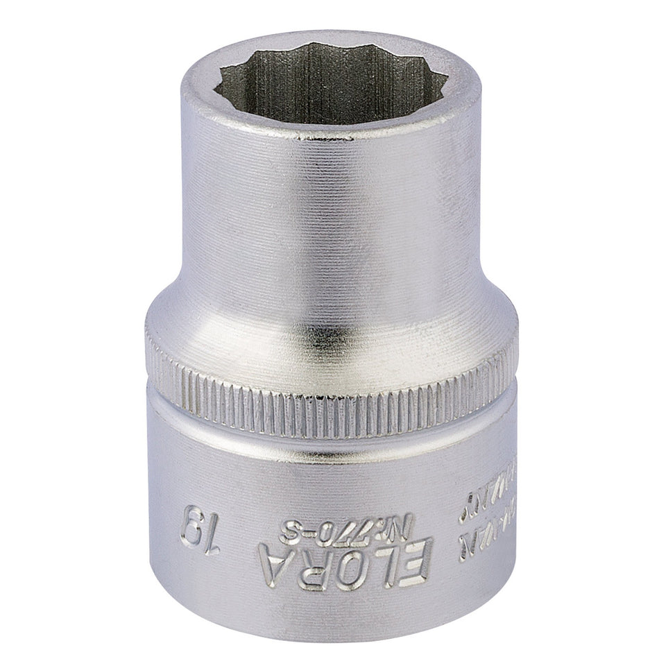 19mm 3/4in. Square Drive Bi-Hexagon Socket: Model No.770-SM