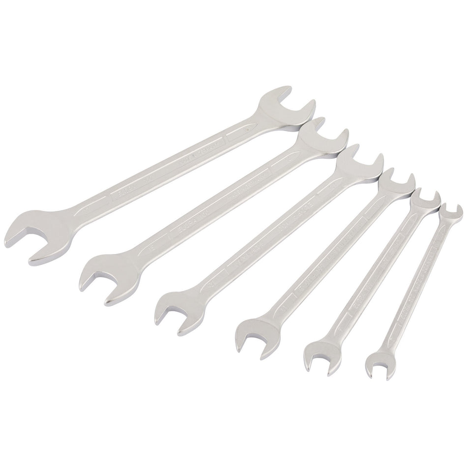 6 Piece Long Metric Open End Spanner Set: Model No.100 S6MSB