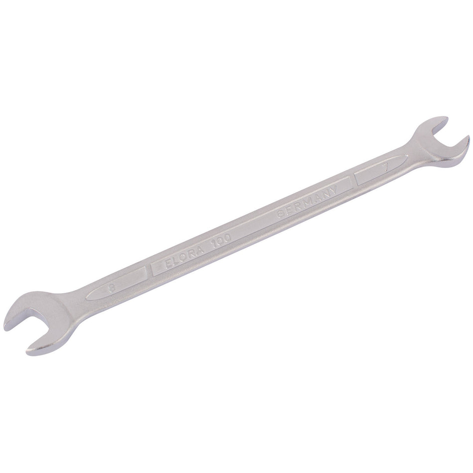 7mm x 8mm Long Metric Double Open End Spanner: Model No.100
