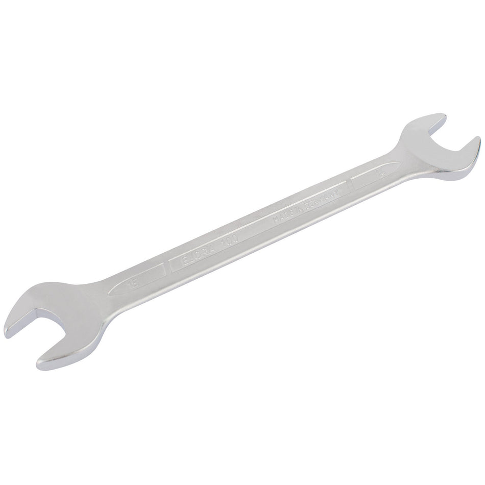 14mm x 15mm Long Metric Double Open End Spanner: Model No.100