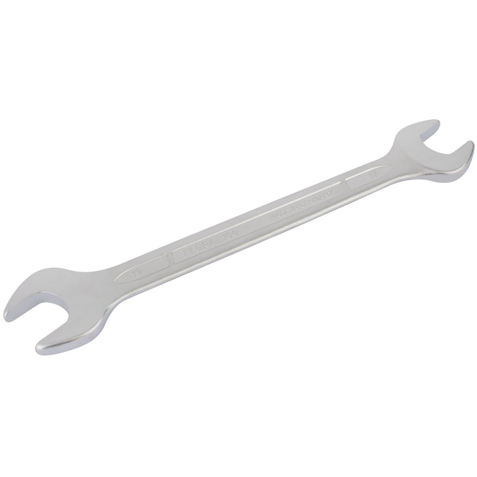 17mm x 19mm Long Metric Double Open End Spanner: Model No.100