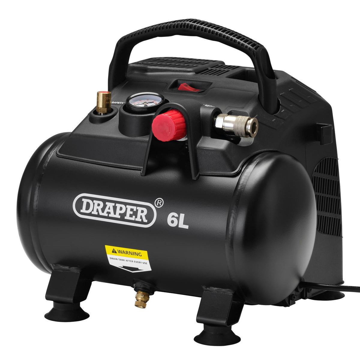 6L Oil-Free Air Compressor (1.2kW): Model No.DA6/180