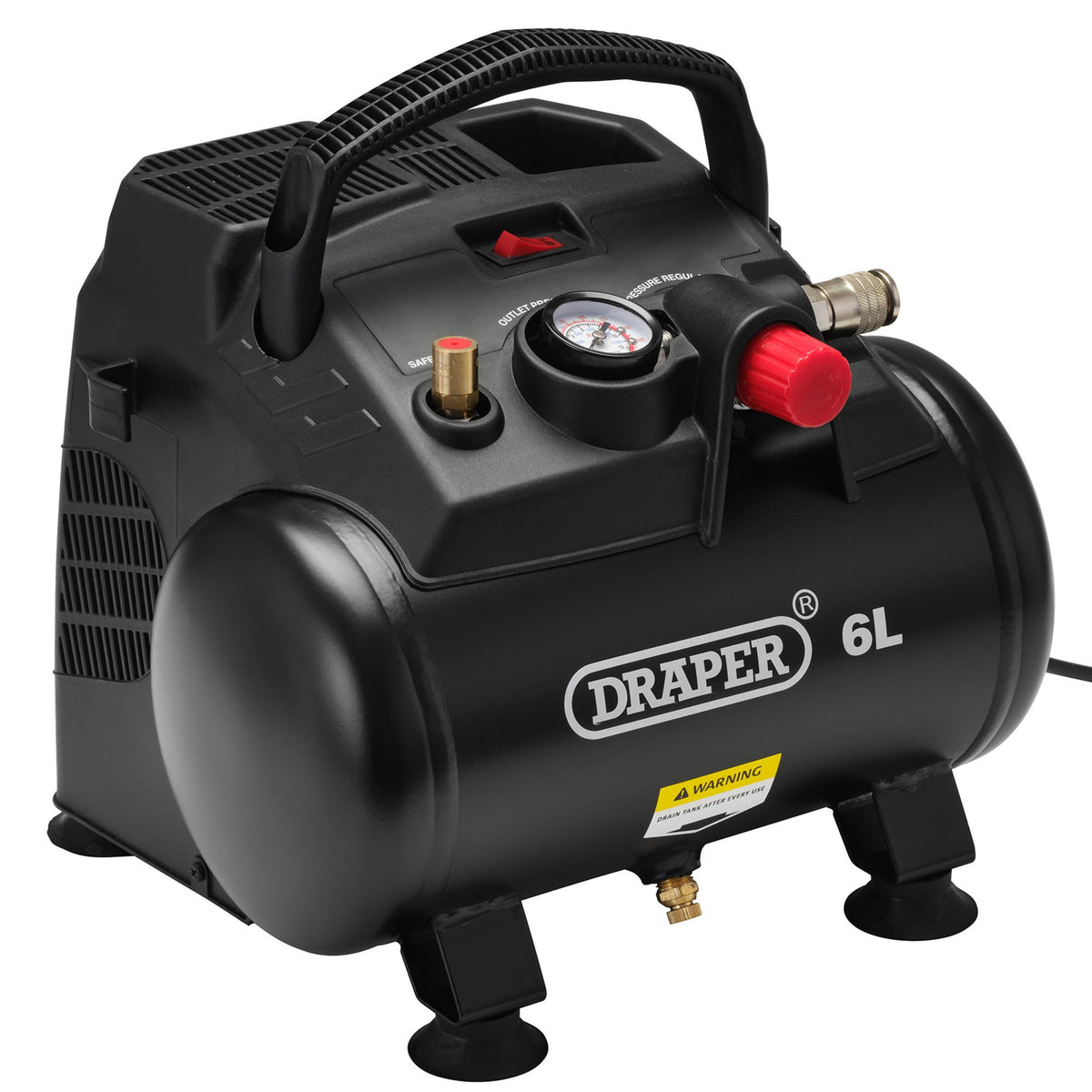 6L Oil-Free Air Compressor (1.2kW): Model No.DA6/180