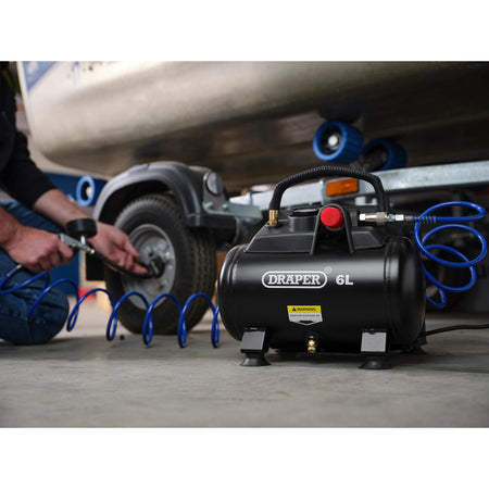 6L Oil-Free Air Compressor (1.2kW): Model No.DA6/180