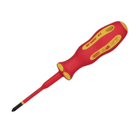 Ergo Plus Slimline Cross Slot VDE Screwdriver (No:2 x 100mm): Model No. 965SLIMCS