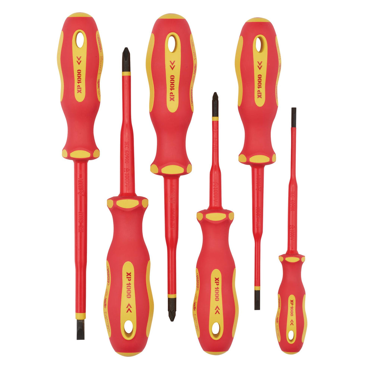 Ergo Plus Slimline VDE Approved Fully Insulated Screwdrivers (6 Piece): Model No. 965SLIM/6