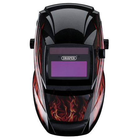Auto-Darkening Welding Helmet, Red Flames : Model No. WHVS-RF