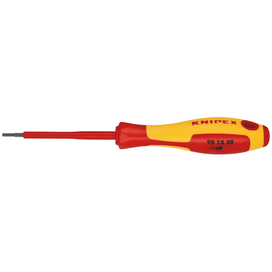 KNIPEX 98 13 20 VDE Insulated Hexagon Screwdriver, 2.0 x 75mm: No.98 13 20