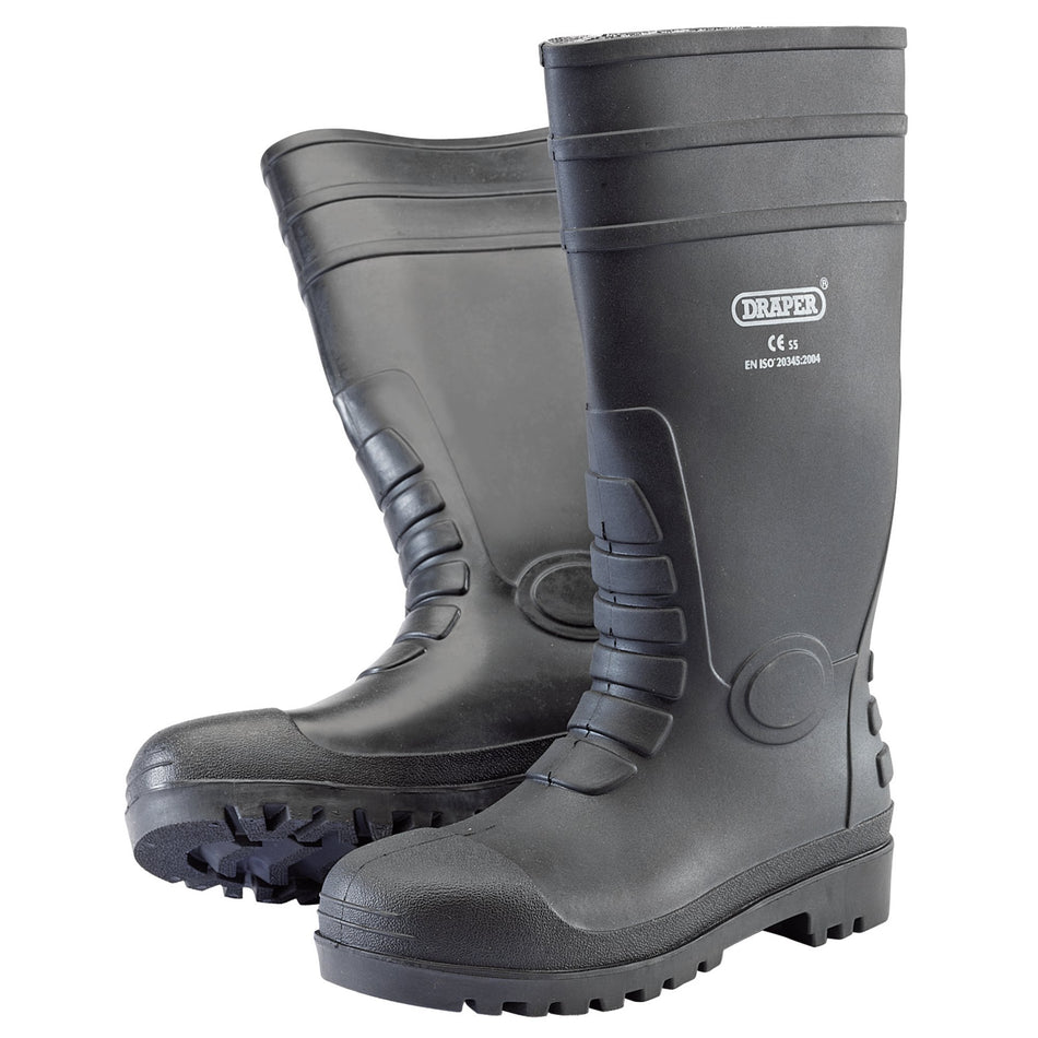 DRAPER Safety Wellington Boots to S5 - Size 8/42: Model No.SWB/C