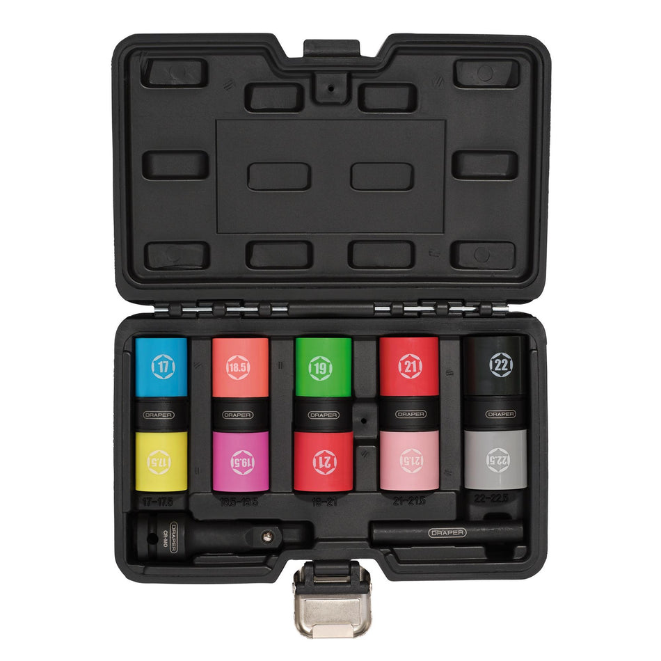 Double Ended Wheel Nut Socket Set, 1/2" Sq. Dr. (7 Piece): Model. No.DEWNSS - 7PCS