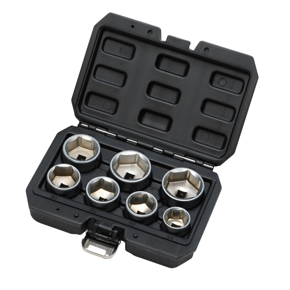 Oil Filter Socket Set, 3/8" Sq. Dr. (7 Piece): Model. No.OFSS3/8 - 7PC