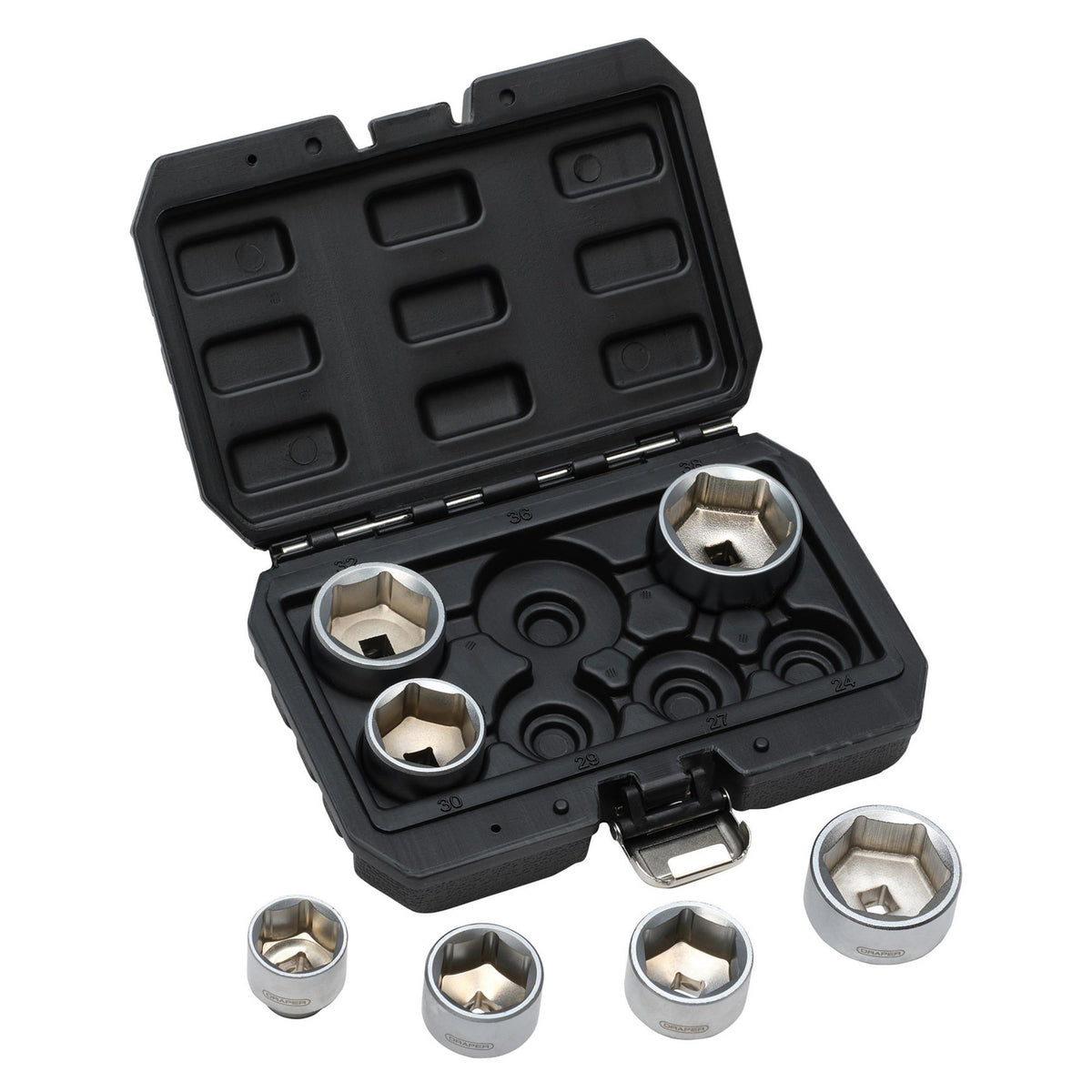Oil Filter Socket Set, 3/8" Sq. Dr. (7 Piece): Model. No.OFSS3/8 - 7PC
