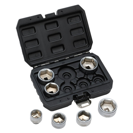Oil Filter Socket Set, 3/8" Sq. Dr. (7 Piece): Model. No.OFSS3/8 - 7PC