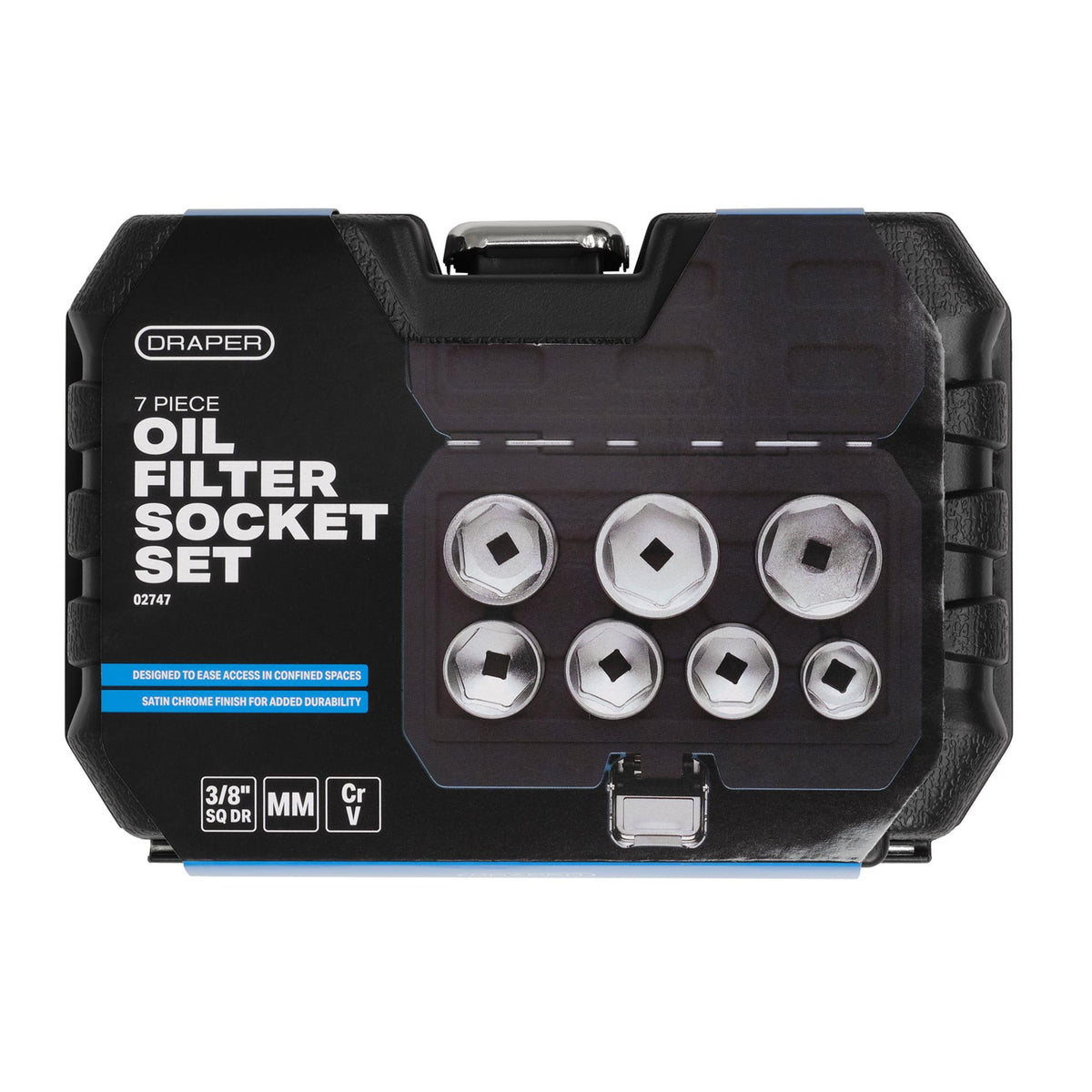 Oil Filter Socket Set, 3/8" Sq. Dr. (7 Piece): Model. No.OFSS3/8 - 7PC