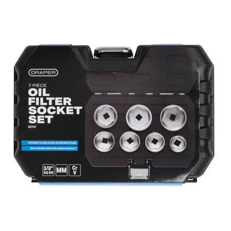 Oil Filter Socket Set, 3/8" Sq. Dr. (7 Piece): Model. No.OFSS3/8 - 7PC