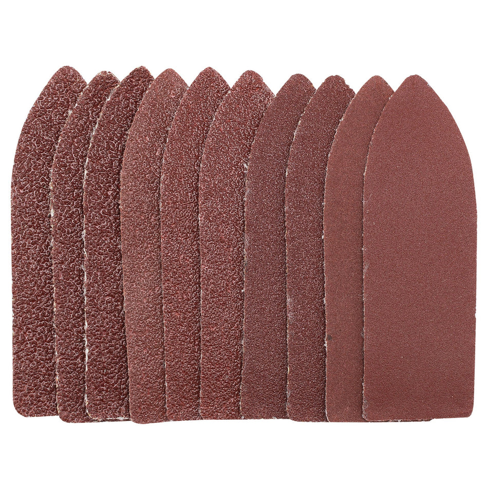Ten Assorted Grit Hook and Loop Finger Sheets (67 x 67 x 22mm): Model No.APT152