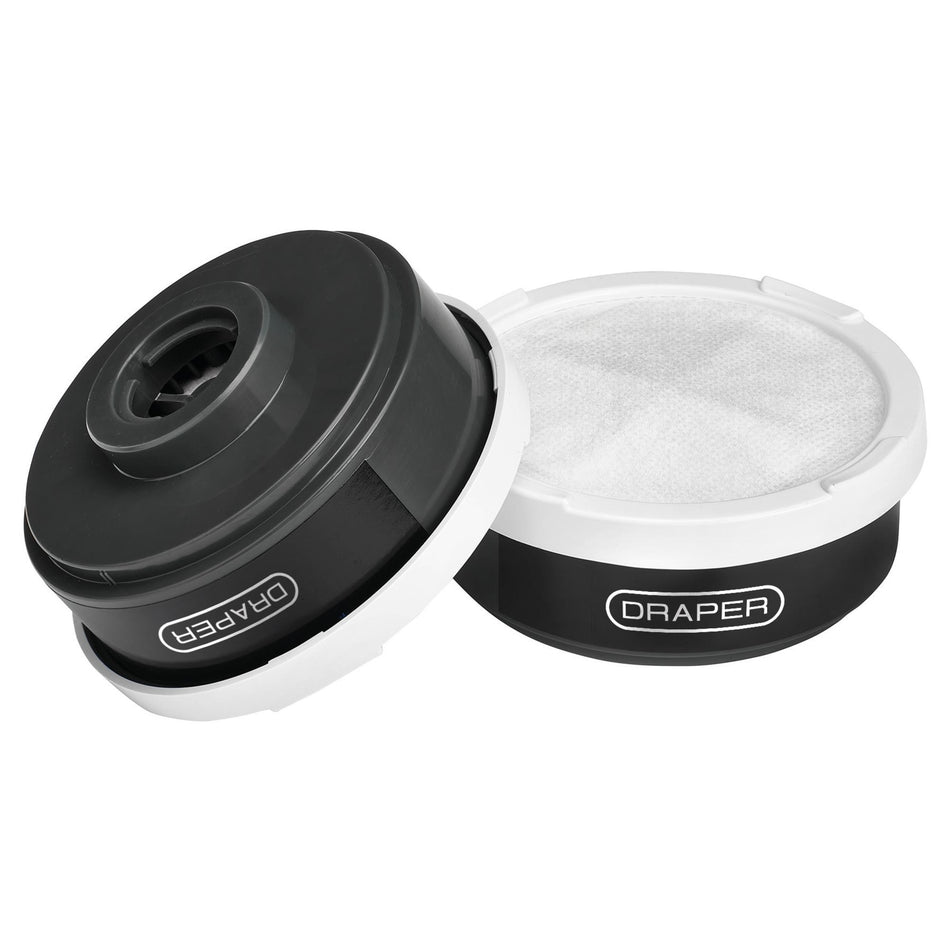 Spare A1P2 Filters (2) for Combined Vapour and Dust Respirator 03030: Model No. CFA1P2