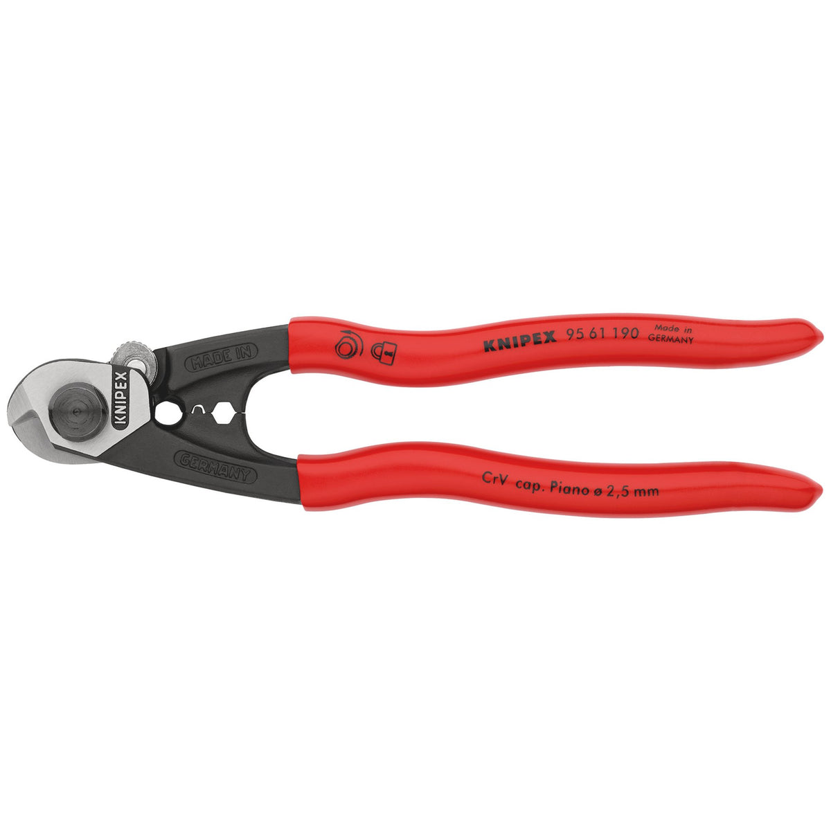 Knipex 190mm Forged Wire Rope Cutters : Model No. 95 61 190