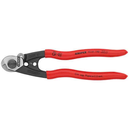 Knipex 190mm Forged Wire Rope Cutters : Model No. 95 61 190