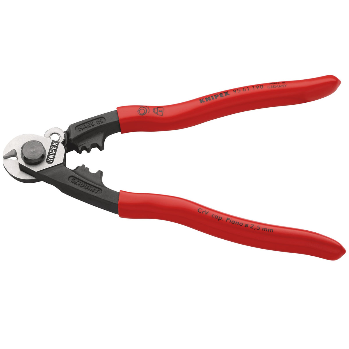 Knipex 190mm Forged Wire Rope Cutters : Model No. 95 61 190