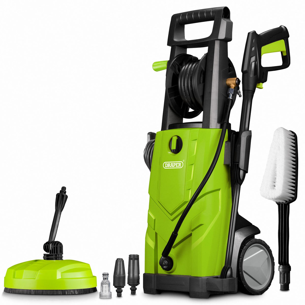 230V Pressure Washer, 2,200W, 165Bar, Green: Model No. PW2200/110D/GRN