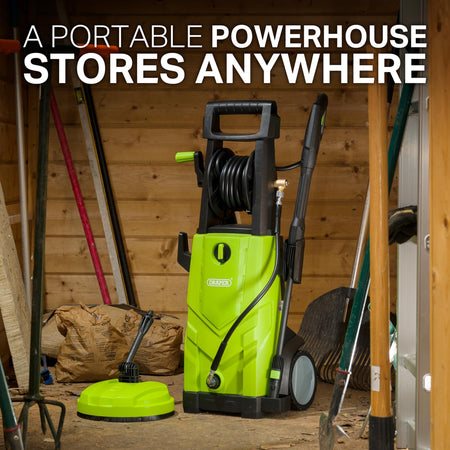 230V Pressure Washer, 2,200W, 165Bar, Green: Model No. PW2200/110D/GRN