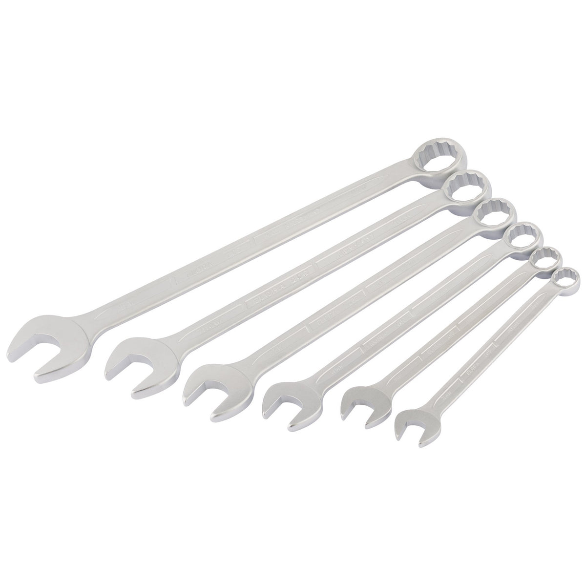 6 Piece Long Whitworth Combination Spanner Set: Model No.205 S6W