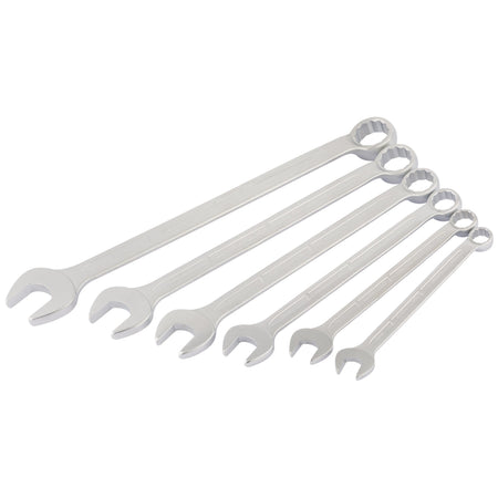 6 Piece Long Whitworth Combination Spanner Set: Model No.205 S6W
