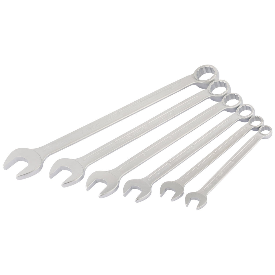 6 Piece Long Whitworth Combination Spanner Set: Model No.205 S6W