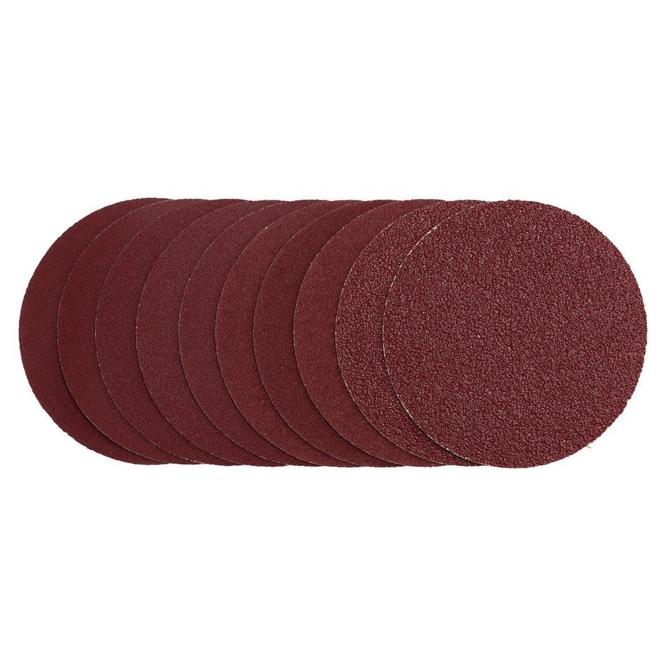 Sanding Discs, 125mm, Hook & Loop, Assorted Grit - 40G, 80G, 120G, 240G (Pack of 10) : Model No. SDHL125