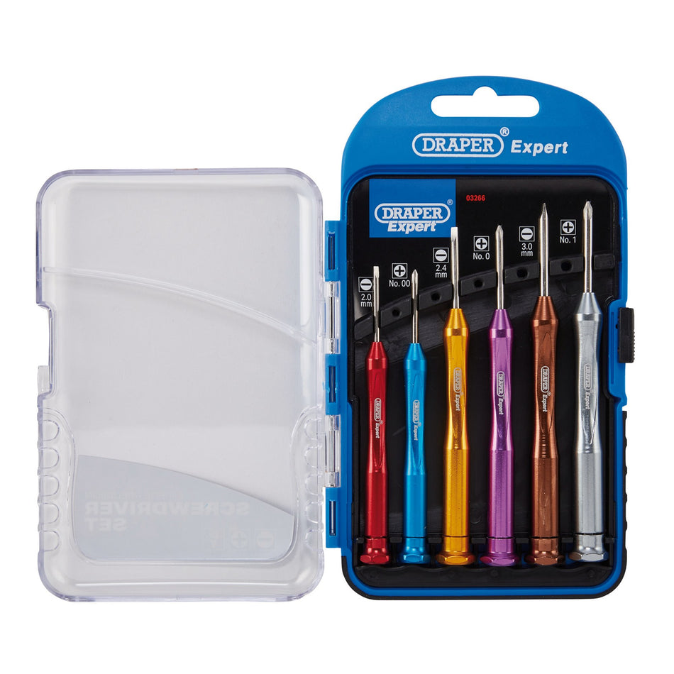 DRAPER Expert 6 Piece Precision Screwdriver Set: Model No.PSD6