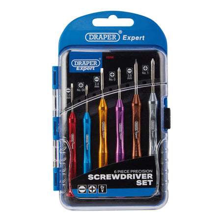 DRAPER Expert 6 Piece Precision Screwdriver Set: Model No.PSD6
