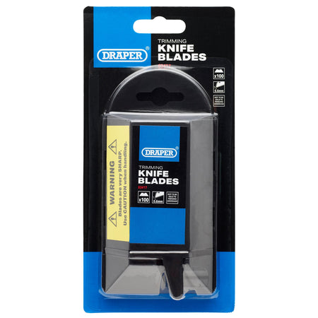 Heavy Duty Trimming Knife Blades with Single Blade Dispenser (Pack of 100) : Model No. TKB100