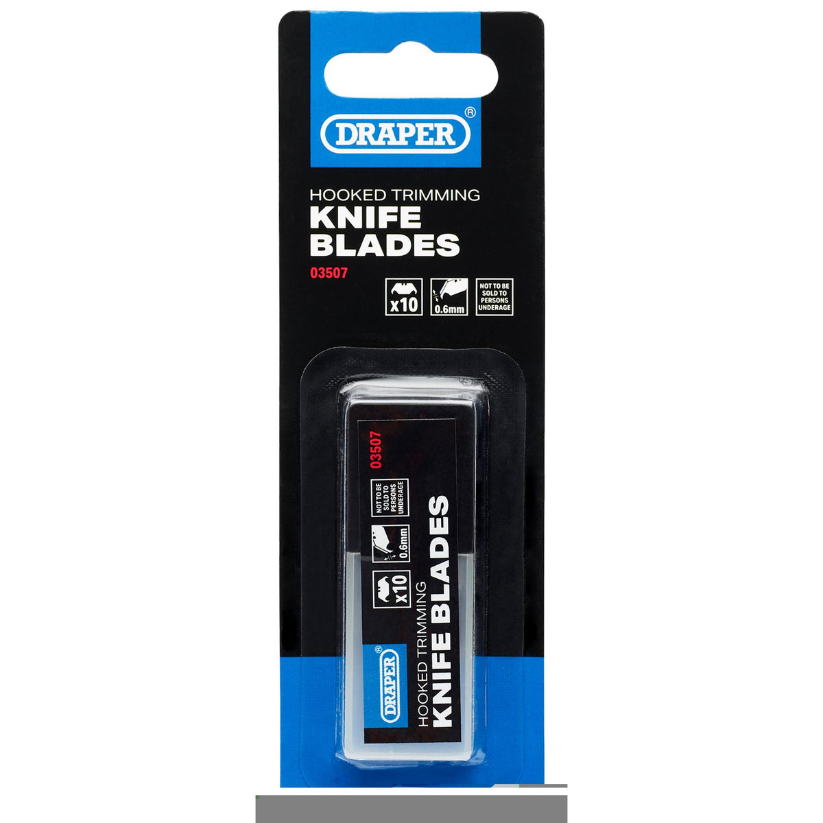 Heavy Duty Hooked Trimming Knife Blades (Pack of 10) : Model No. HTKB10