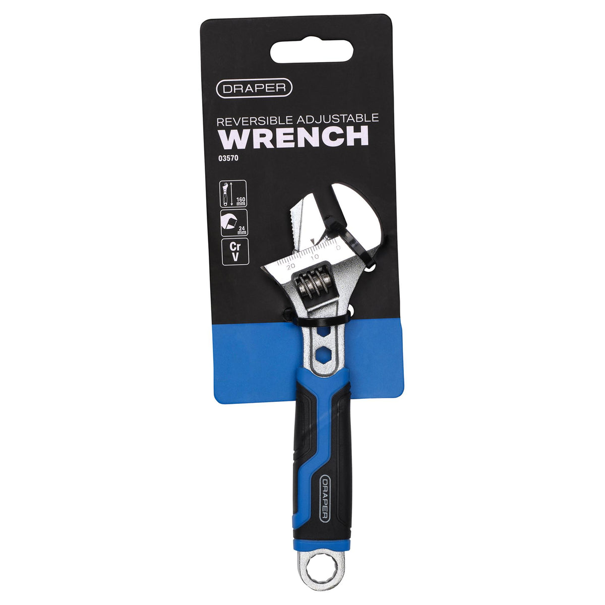 Reversible Adjustable Wrench, 160mm: Model. No.RAW6