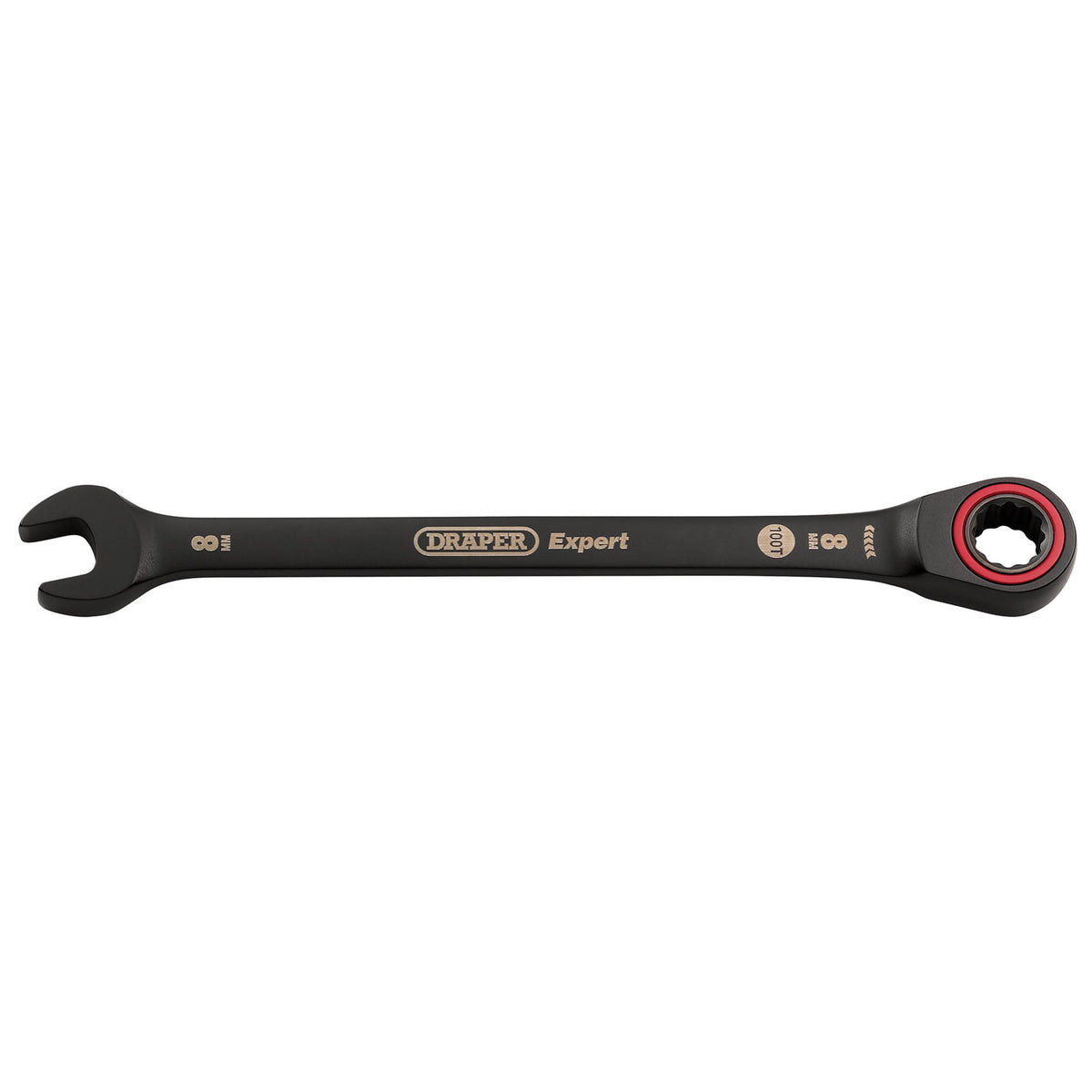 Draper Expert HI-TORQ Metric Ratchet Combination Spanner, 8mm, Black : Model No. 8241MM/BK