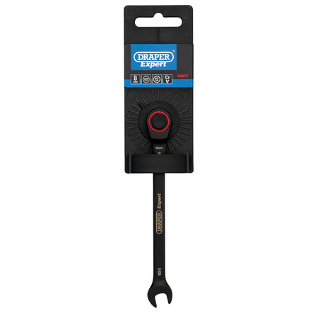 Draper Expert HI-TORQ Metric Ratchet Combination Spanner, 8mm, Black : Model No. 8241MM/BK