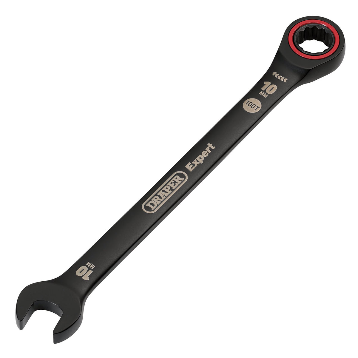 Draper Expert HI-TORQ Metric Ratchet Combination Spanner, 10mm, Black : Model No. 8241MM/BK