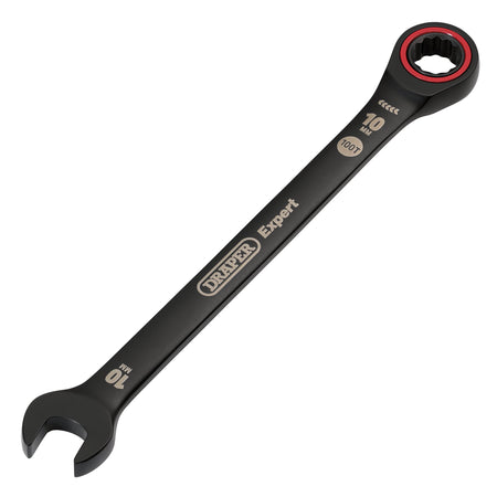 Draper Expert HI-TORQ Metric Ratchet Combination Spanner, 10mm, Black : Model No. 8241MM/BK