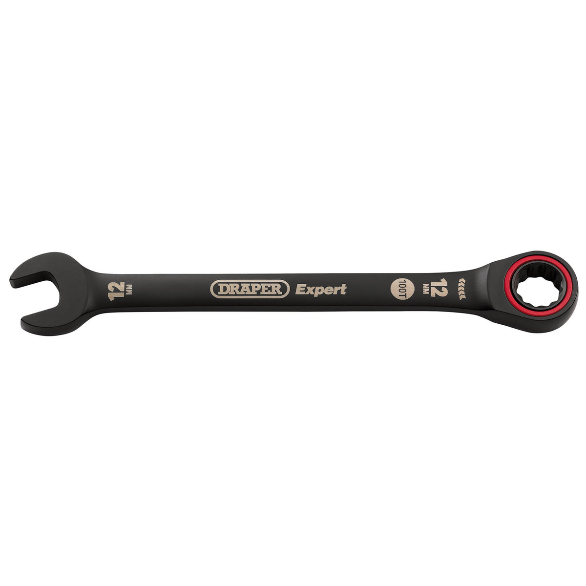 Draper Expert HI-TORQ Metric Ratchet Combination Spanner, 12mm, Black : Model No. 8241MM/BK