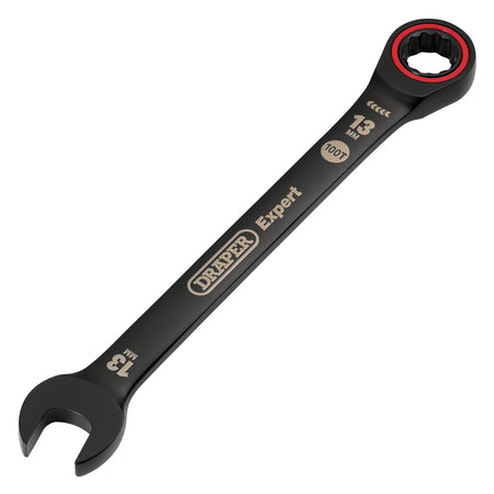 Draper Expert HI-TORQ Metric Ratchet Combination Spanner, 13mm, Black : Model No. 8241MM/BK
