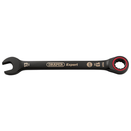Draper Expert HI-TORQ Metric Ratchet Combination Spanner, 13mm, Black : Model No. 8241MM/BK