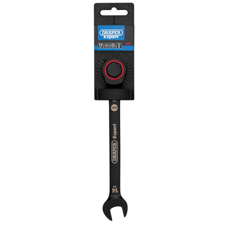 Draper Expert HI-TORQ Metric Ratchet Combination Spanner, 14mm, Black : Model No. 8241MM/BK