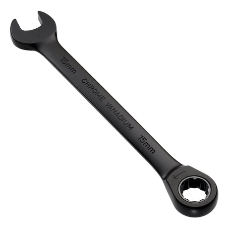 Draper Expert HI-TORQ Metric Ratchet Combination Spanner, 15mm, Black : Model No. 8241MM/BK