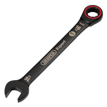Draper Expert HI-TORQ Metric Ratchet Combination Spanner, 16mm, Black : Model No. 8241MM/BK