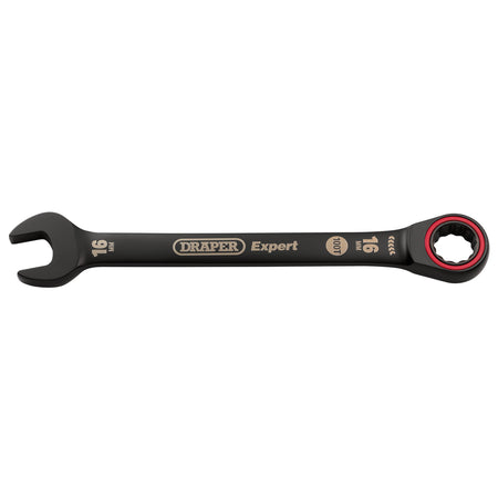 Draper Expert HI-TORQ Metric Ratchet Combination Spanner, 16mm, Black : Model No. 8241MM/BK