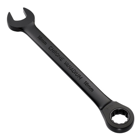 Draper Expert HI-TORQ Metric Ratchet Combination Spanner, 18mm, Black : Model No. 8241MM/BK
