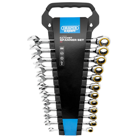 Draper Expert HI-TORQ Metric Ratchet Combination Spanner Set (12 Piece) : Model No. 8241MM/12