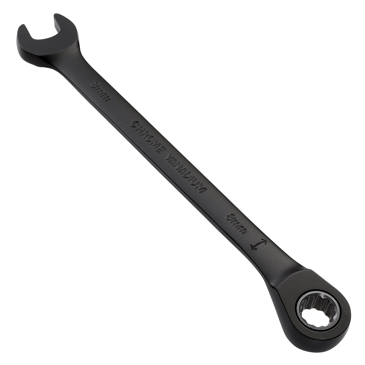 Draper Expert HI-TORQ Metric Reversible Ratchet Combination Spanner, 8mm, Black: No.8241RMM/BK