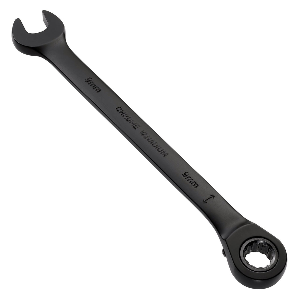 Draper Expert HI-TORQ Metric Reversible Ratchet Combination Spanner, 9mm, Black: No.8241RMM/BK